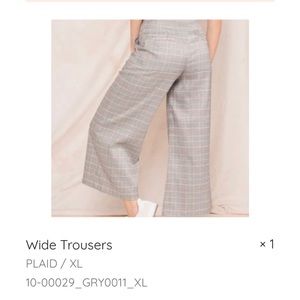 Eggie brand wide legged trousers!
